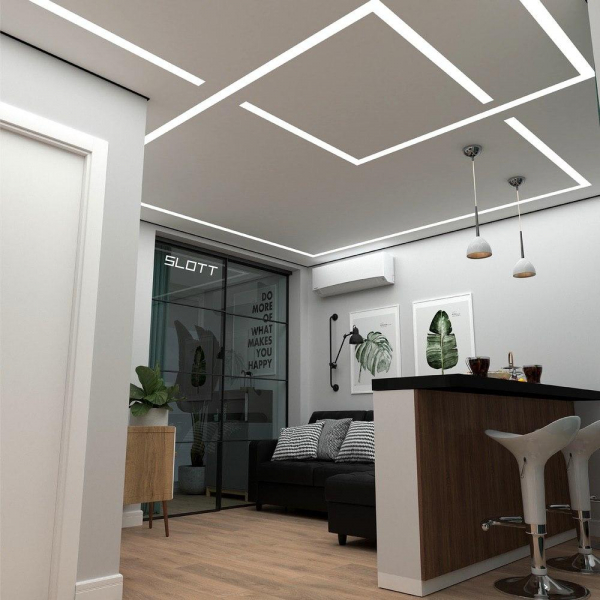 Натяжные потолки с нишами SLOTT в Калининграде